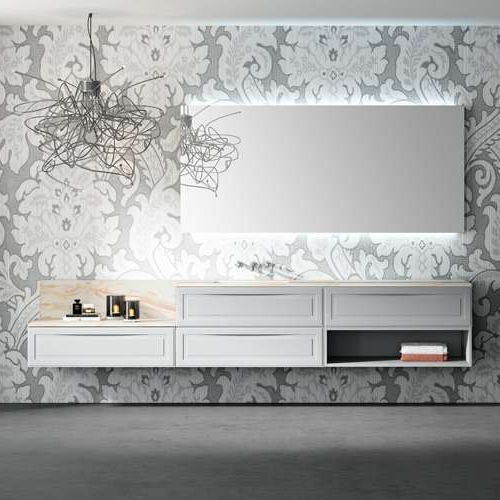 Meuble vasque double - ALMA H27 - Decosan - suspendu / en bois massif / contemporain