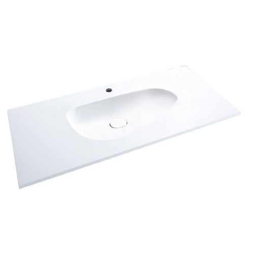 Vasque à encastrer - ELA - Decosan - en Solid Surface / avec plan intégré / rectangulaire