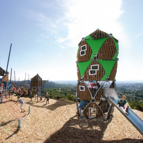 Structure de jeu pour aire de jeux - QUADROBOO.14 - Berliner Seilfabrik GmbH & Co. - pour établissement public / pour collectivité / en bois