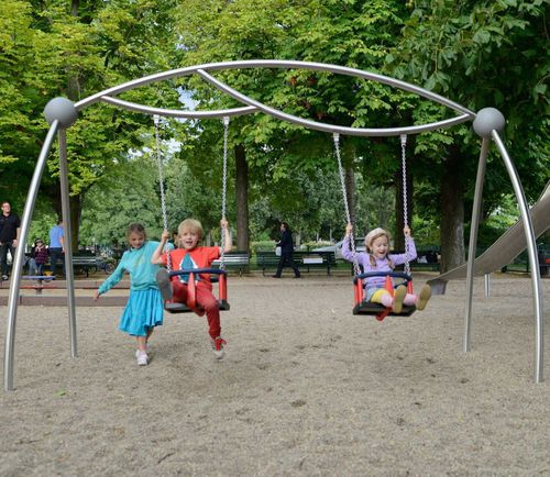 Balançoire en métal - SWINGO.2.2 - Berliner Seilfabrik GmbH & Co. - pour parc de jeux / multiple