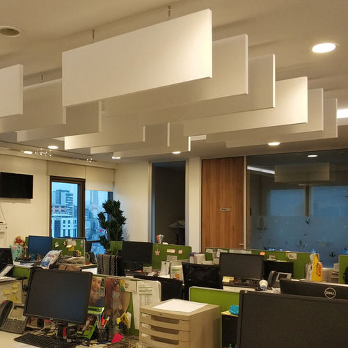 Baffle acoustique en tissu - Aktav Acoustic - suspendu / rectangulaire / décoratif