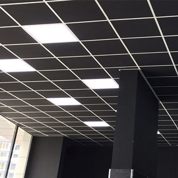 Faux-plafond en laine - BLACK  - Aktav Acoustic - en panneaux / acoustique / ignifuge