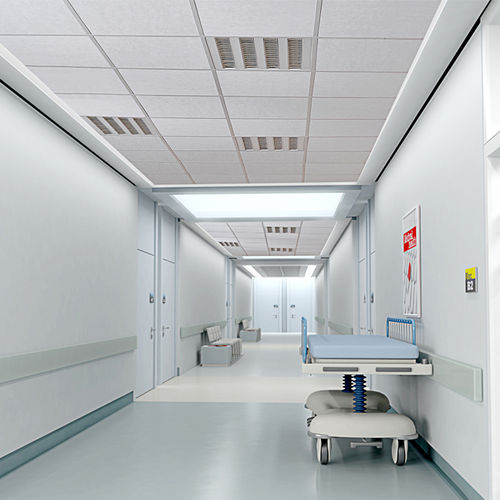 Faux-plafond en laine - HYGIENE  - Aktav Acoustic - en panneaux / pour salle blanche / acoustique