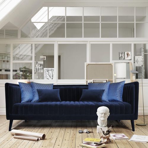 Canapé contemporain - Azurite - Muranti - en velours / en coton / avec accoudoirs