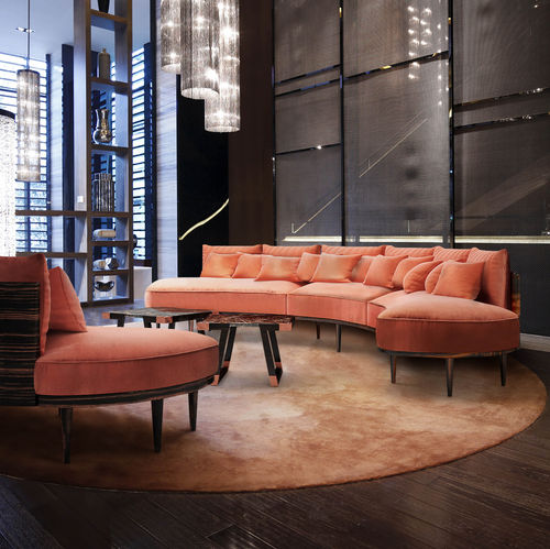 Canapé en arc de cercle - Carnelian - Muranti - contemporain / en velours / en coton