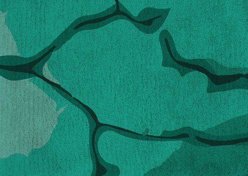 Tapis contemporain - Green Sand - Muranti - à motif / en laine / en viscose