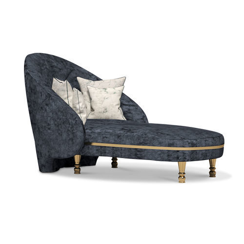 Chaise longue contemporaine - Chalcedony - Muranti - en tissu / en laiton poli / professionnelle