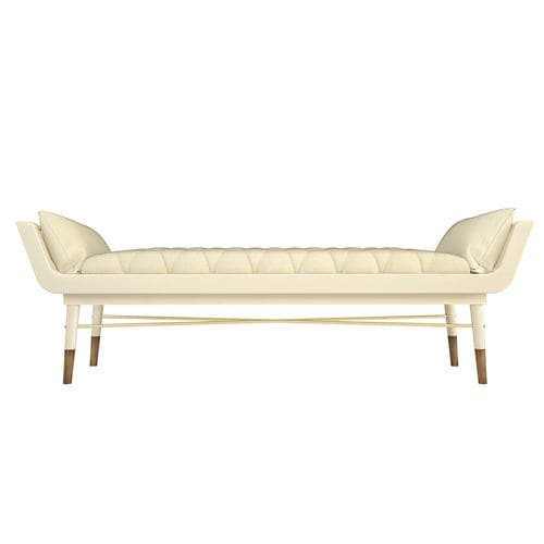 Banquette contemporaine - Kema - Muranti - en velours / en coton / avec piètement en laiton poli