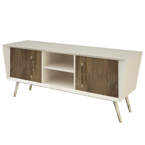 Buffet contemporain - Daras - Muranti - en bois laqué / en noyer américain / en laiton poli