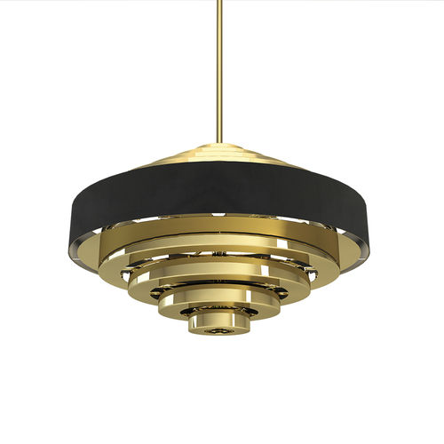 Suspension - Bricka - Muranti - en laiton poli / en velours / contemporaine
