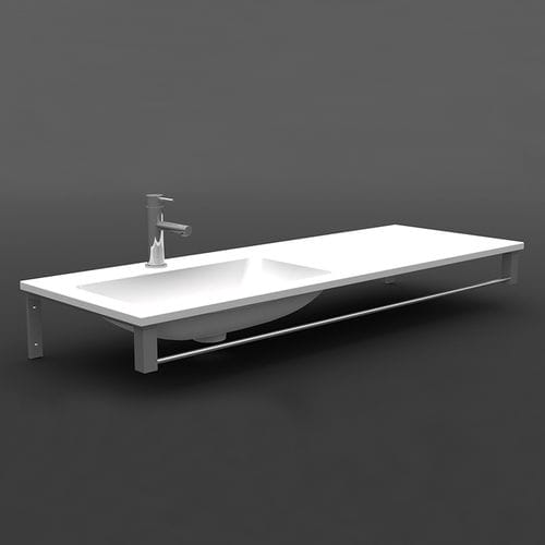 Vasque suspendue - PLATINUM - Valadares - en céramique / en pierre calcaire / en inox