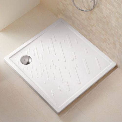 Receveur de douche carré - PLUS - Valadares - surélevé / en céramique