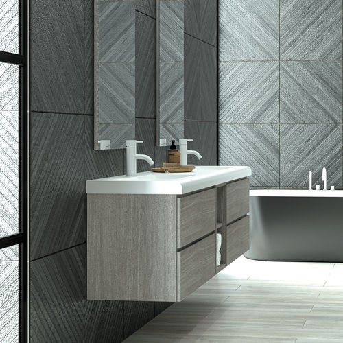 Meuble vasque double - LIFE - BAÑOS 10 S.L. - mural / en mélaminé / aggloméré