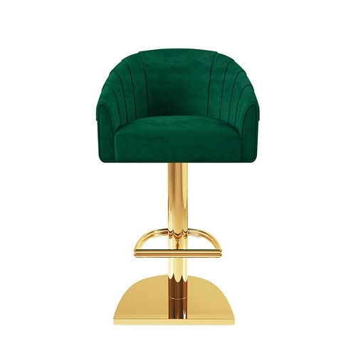 Chaise de bar contemporaine - ELEANOR II - By Swans - d'intérieur / en velours / en laiton poli