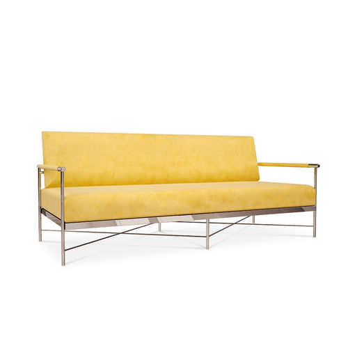 Canapé contemporain - MERYL - By Swans - en velours / sur mesure / en acier inoxydable