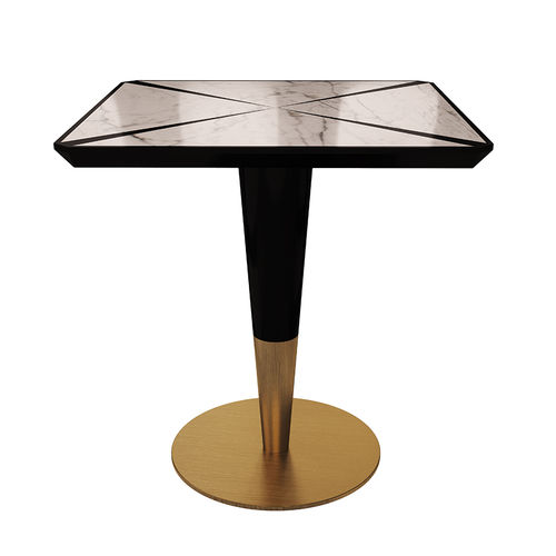 Table à manger contemporaine - GOSLING II - By Swans - en bois laqué / en laiton brossé / en marbre