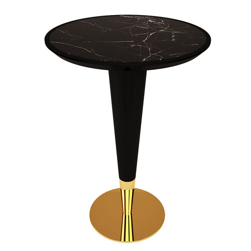 Table mange-debout contemporaine - GOSLING - By Swans - en bois laqué / en laiton poli / en marbre