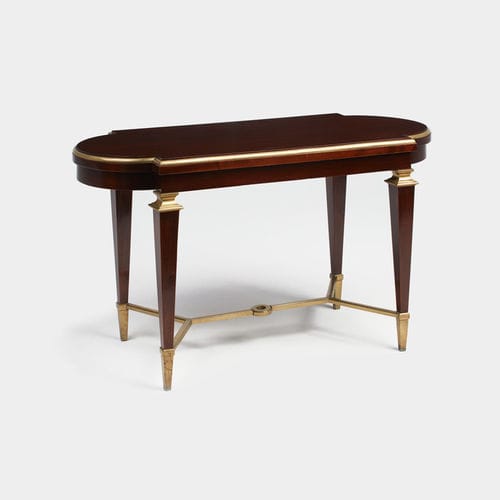 Console classique - QUEEN  - MAPSWONDERS - en bois / avec piètement en laiton / ovale