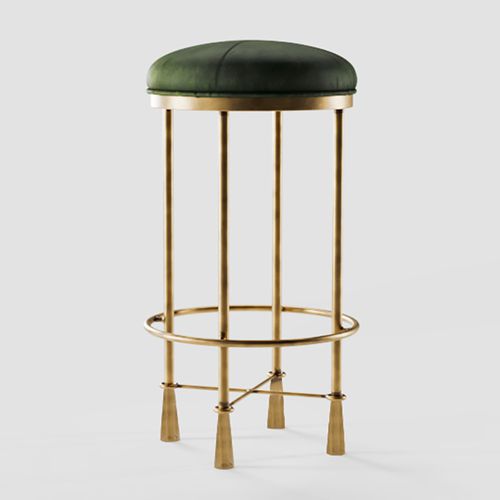 Tabouret de bar contemporain - FRANK - MAPSWONDERS - en tissu / tapissé / vert