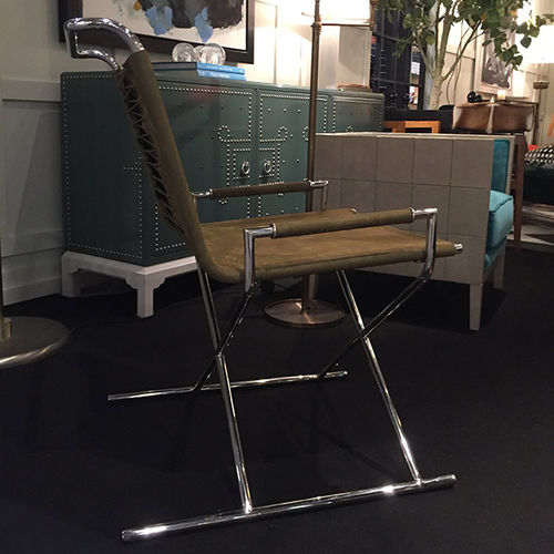 Chaise contemporaine - MODENA  - MAPSWONDERS - d'intérieur / en cuir / en acier poli