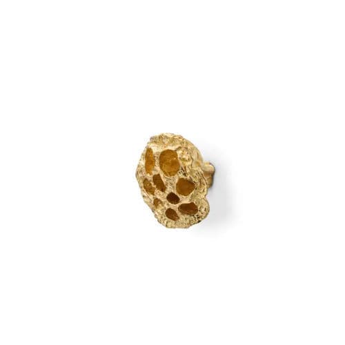 Bouton de meuble design original - COMB EA1024 - PullCast - en laiton brossé / en laiton poli