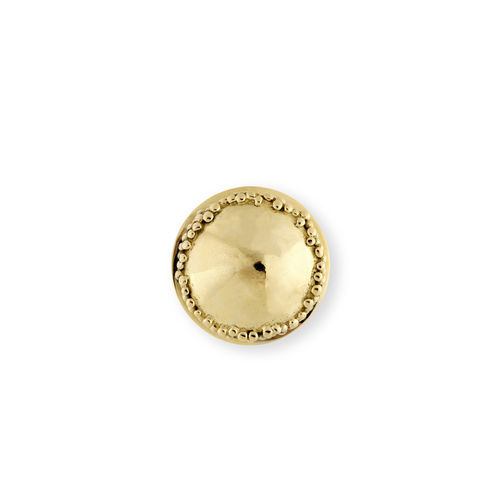 Bouton de meuble contemporain - Macaron CM3078  - PullCast - en laiton brossé / en laiton poli / en laiton vieilli