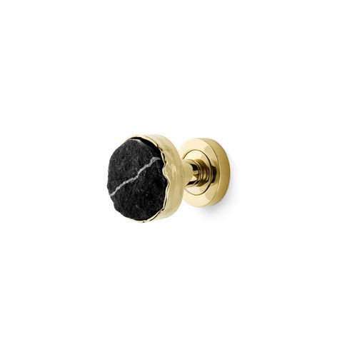 Bouton de porte contemporain - Tiffany Marble CM3072 - PullCast - en laiton brossé / en laiton poli / en laiton vieilli