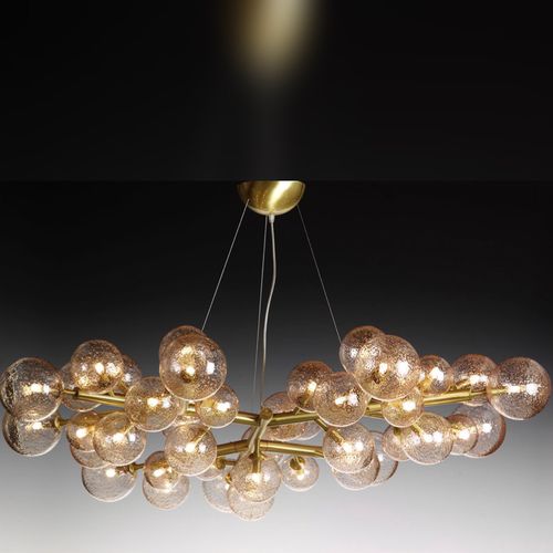 Lustre design minimaliste - MIMOSA  - Alberto Dona - en verre de Murano / en verre soufflé / en laiton poli
