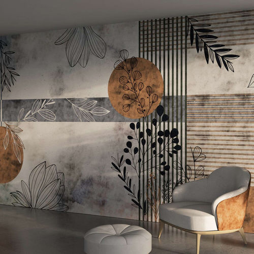Papier peint contemporain - FLOW - WallyArt - en textile non-tissé / en fibre de verre / en vinyle