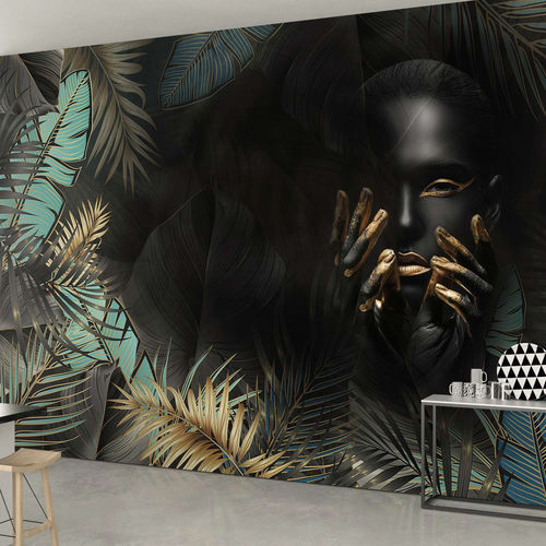 Papier peint contemporain - LADY MAUI - WallyArt - en textile non-tissé / en fibre de verre / en vinyle