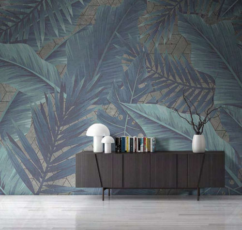 Papier peint contemporain - CAREN - WallyArt - en textile non-tissé / en fibre de verre / en vinyle