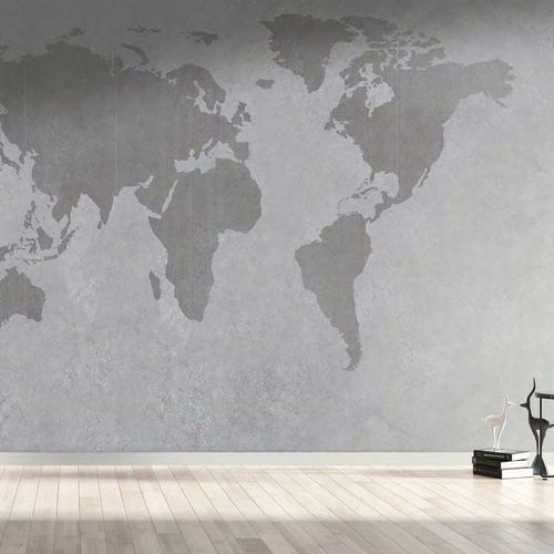 Papier peint contemporain - GLOBE - WallyArt - en textile non-tissé / en fibre de verre / en vinyle