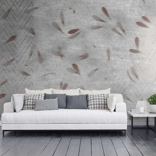 Papier peint contemporain - HANA - WallyArt - en textile non-tissé / en fibre de verre / en vinyle