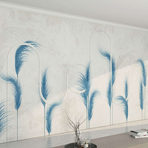 Papier peint contemporain - INDACO - WallyArt - en textile non-tissé / en fibre de verre / en vinyle