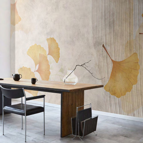 Papier peint contemporain - YIN - WallyArt - en textile non-tissé / en fibre de verre / en vinyle