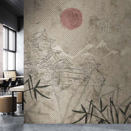 Papier peint contemporain - YAMA - WallyArt - en textile non-tissé / en fibre de verre / en vinyle