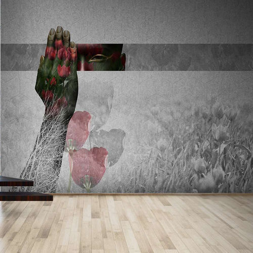 Papier peint contemporain - TULP - WallyArt - en textile non-tissé / en fibre de verre / en vinyle