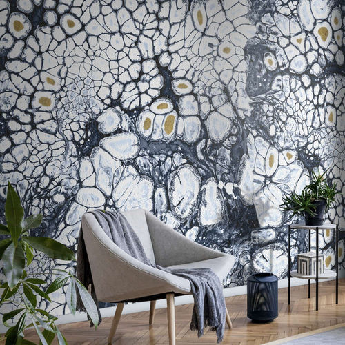 Papier peint contemporain - OSSIDIANA - WallyArt - en textile non-tissé / en fibre de verre / en vinyle