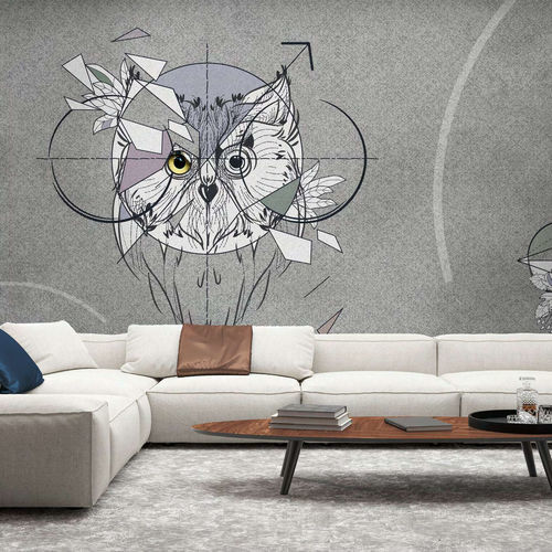 Papier peint contemporain - ANIMAT - WallyArt - en textile non-tissé / en fibre de verre / en vinyle