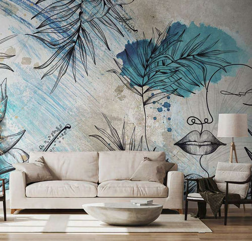 Papier peint contemporain - EVANESCENCE - WallyArt - en textile non-tissé / en fibre de verre / en vinyle