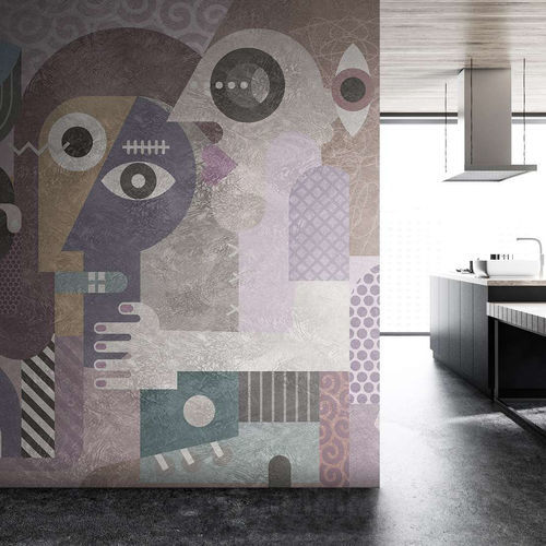 Papier peint contemporain - HARMONY - WallyArt - en textile non-tissé / en fibre de verre / en vinyle