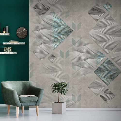 Papier peint contemporain - SCALES - WallyArt - en textile non-tissé / en fibre de verre / en vinyle