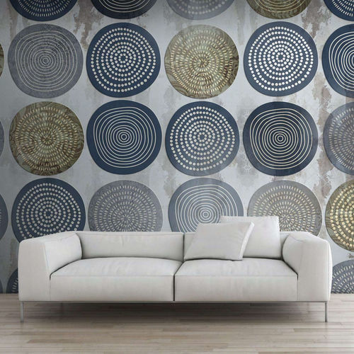 Papier peint contemporain - ABACO - WallyArt - en textile non-tissé / en fibre de verre / en vinyle