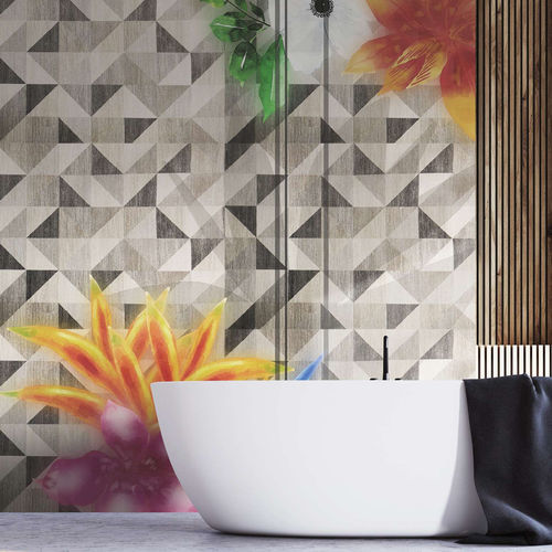 Papier peint contemporain - ALYSSA - WallyArt - en textile non-tissé / en fibre de verre / en vinyle