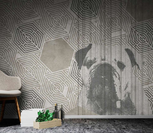 Papier peint contemporain - DARLA - WallyArt - en textile non-tissé / en fibre de verre / en vinyle