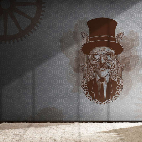 Papier peint contemporain - MR. COG - WallyArt - en textile non-tissé / en fibre de verre / en vinyle