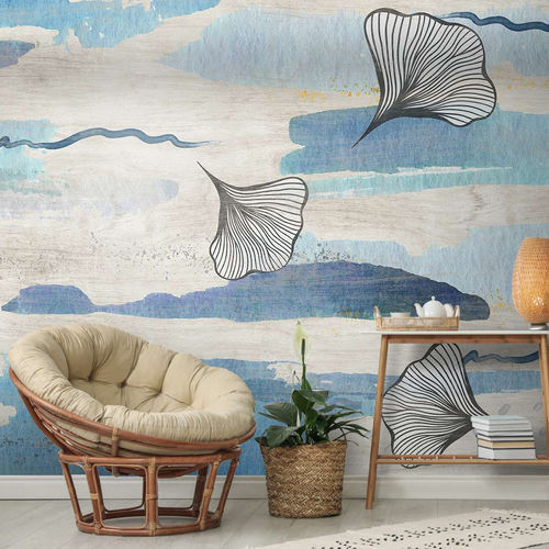 Papier peint contemporain - MYA - WallyArt - en textile non-tissé / en fibre de verre / en vinyle