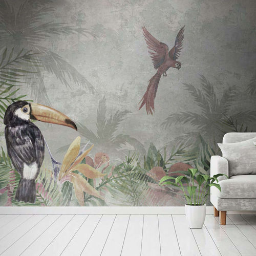 Papier peint contemporain - TROPICAL - WallyArt - en textile non-tissé / en fibre de verre / en vinyle
