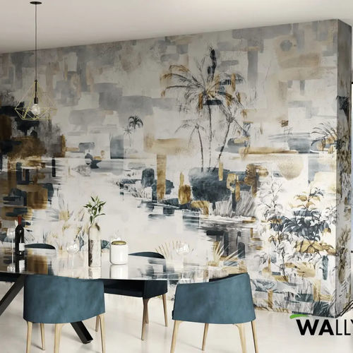 Papier peint contemporain - ARUBA - WallyArt - en textile non-tissé / en fibre de verre / en vinyle