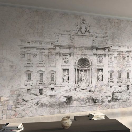 Papier peint contemporain - ROMA - WallyArt - en tissu / en fibre de verre / personnalisable